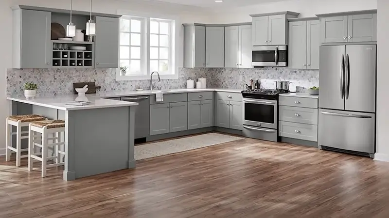 Custom Kitchen Cabinets Greensboro NC | Local Makers & Installers 2 Grey shaker Custom Kitchen Cabinets Greensboro NC